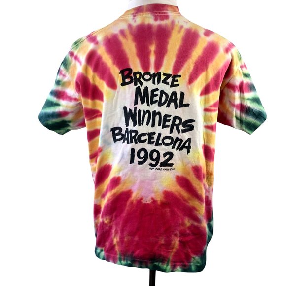 Vintage 1992 The Grateful Dead Lithuania T Shirt XL Tie Dye Basketball Olympic - Picture 8 of 13